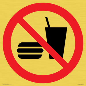 P022 Prohibition: No eating or drinking